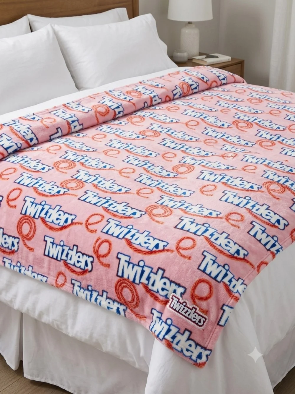Twizzlers Pink Plush Throw Blanket - Branded Cozy Throw